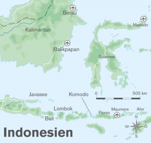 Karte Indonesien