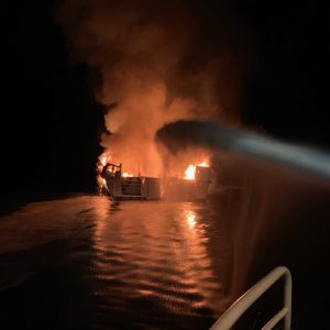 Warum das Feuer an Bord des Tauchschiffes Conception ausbrach ist noch ungeklärt. Foto: The Public Information Officers of the Ventura County Fire Department