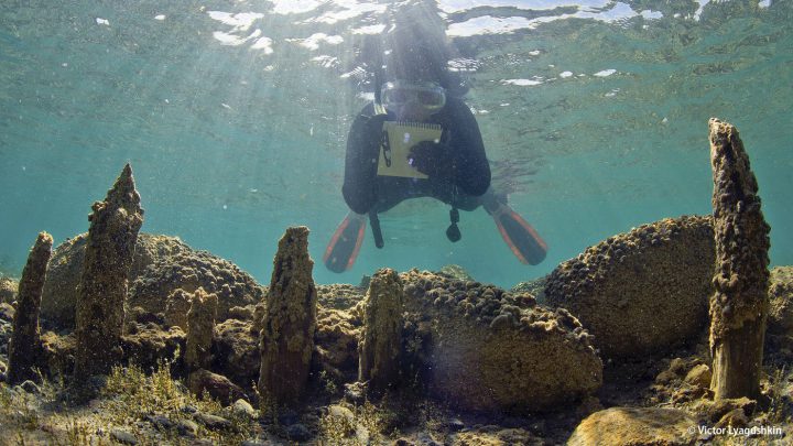 Kristin Romney, die Leiterin der Feldforschung des Issyk-Kul-Projekts, dokumentiert die Ausgrabung. Sie war bereits an vielen internationalen Ausgrabungen beteiligt: Von byzantinischen Schiffswracks bis zu Maya-Fundstätten in mexikanischen Cenoten.